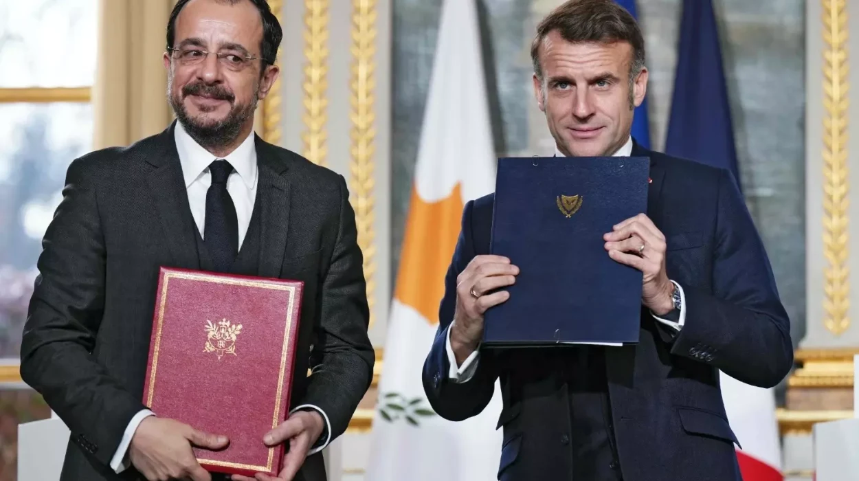 Greek Cyprus, France sign strategic partnership deal